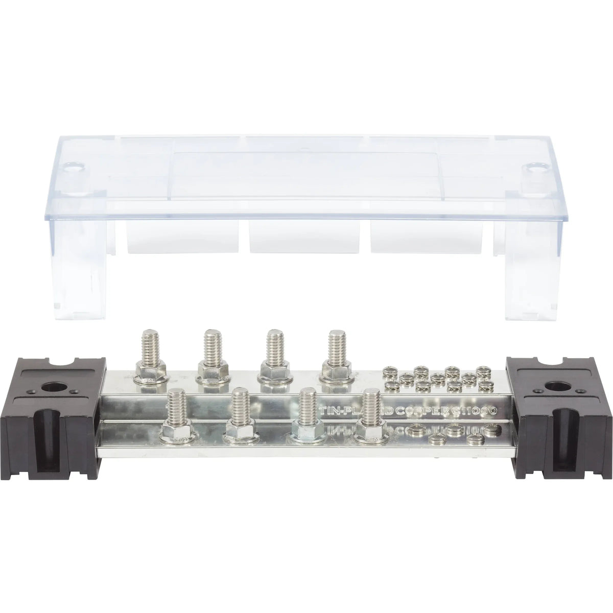 Blue Sea Systems PowerBar 1000 Busbar, 1000A, 150V, Tin-Plated Copper, Snap-On Insulating Cover — Quality Boat Parts