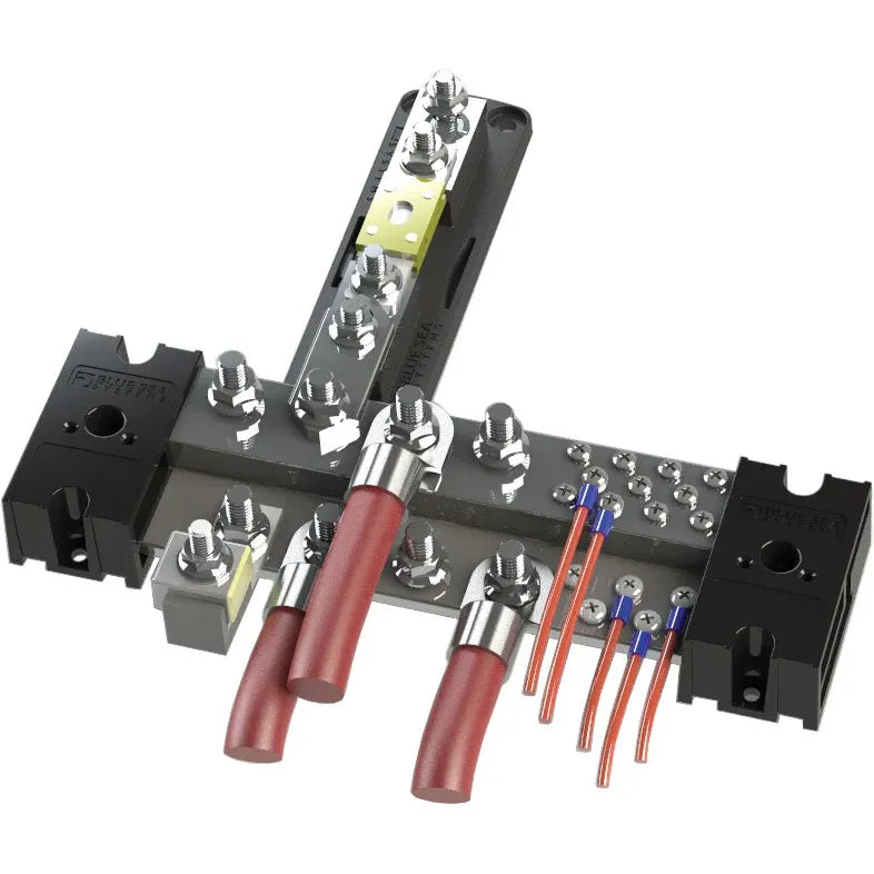 Blue Sea Systems PowerBar 1000 Busbar, 1000A, 150V, Tin-Plated Copper, Snap-On Insulating Cover — Quality Boat Parts