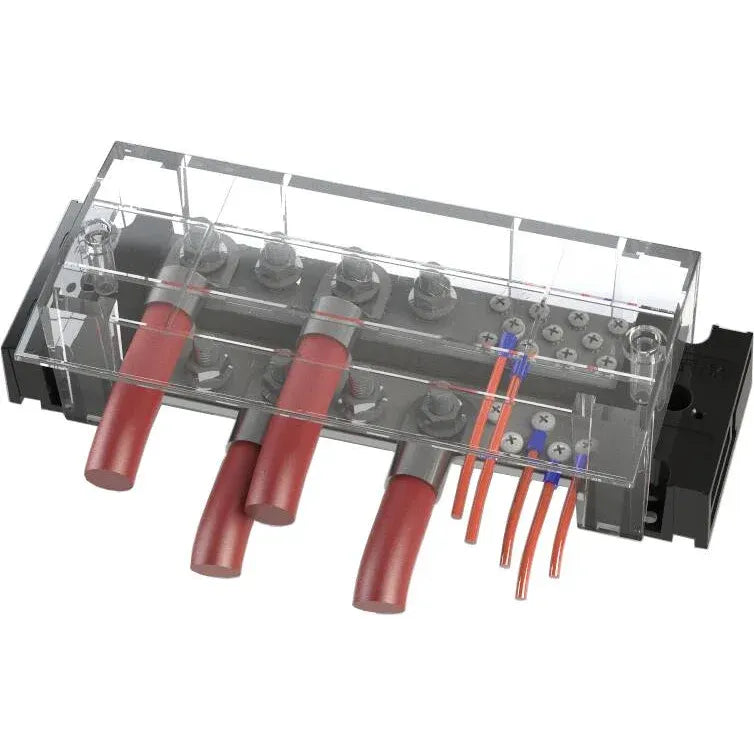 Blue Sea Systems PowerBar 1000 Busbar, 1000A, 150V, Tin-Plated Copper, Snap-On Insulating Cover — Quality Boat Parts