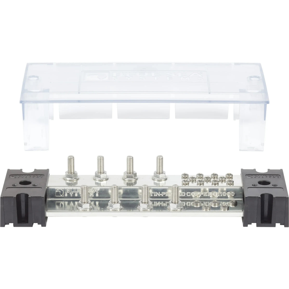 Blue Sea Systems PowerBar 1000 Busbar, 1000A, 150V, Tin-Plated Copper, Snap-On Insulating Cover — Quality Boat Parts
