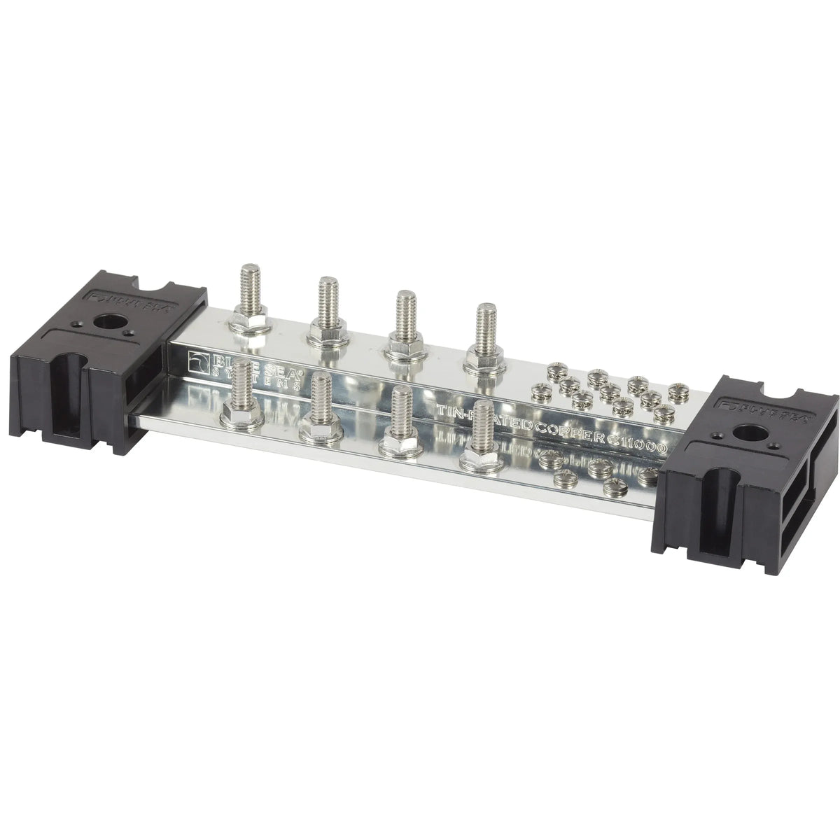 Blue Sea Systems PowerBar 1000 Busbar, 1000A, 150V, Tin-Plated Copper, Snap-On Insulating Cover — Quality Boat Parts