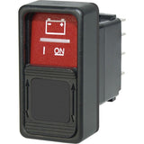 Blue Sea Systems SPDT Remote Control Contura Switch, 20A, IP67, Red Actuator — Quality Boat Parts