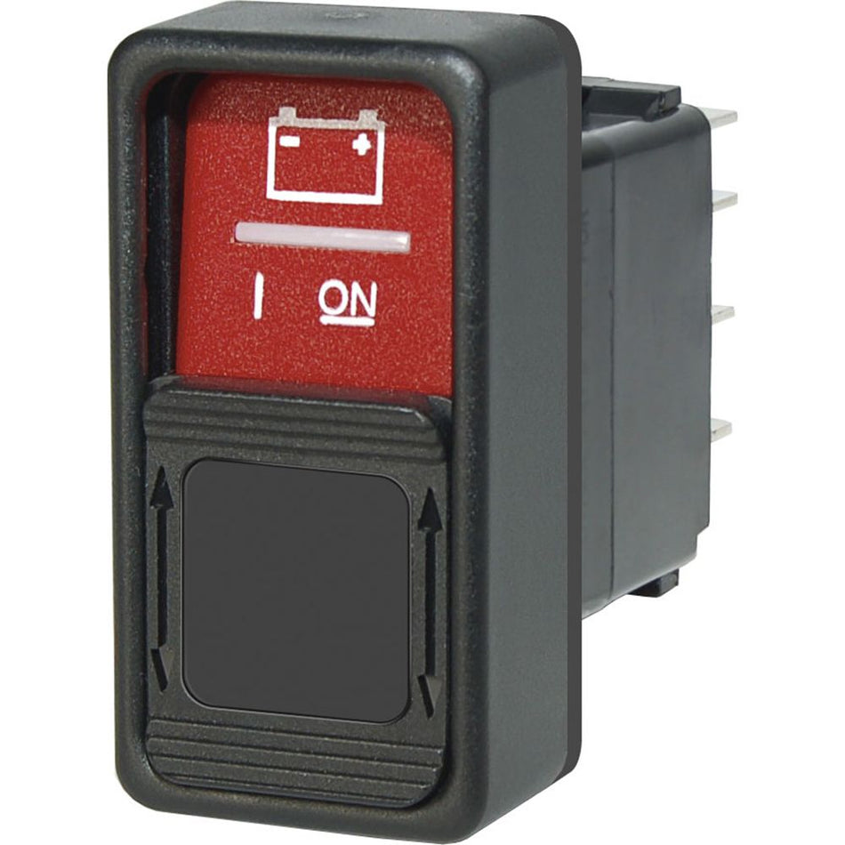 Blue Sea Systems SPDT Remote Control Contura Switch, 20A, IP67, Red Actuator — Quality Boat Parts