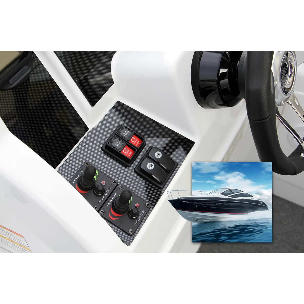 Blue Sea Systems SPDT Remote Control Contura Switch, 20A, IP67, Red Actuator — Quality Boat Parts