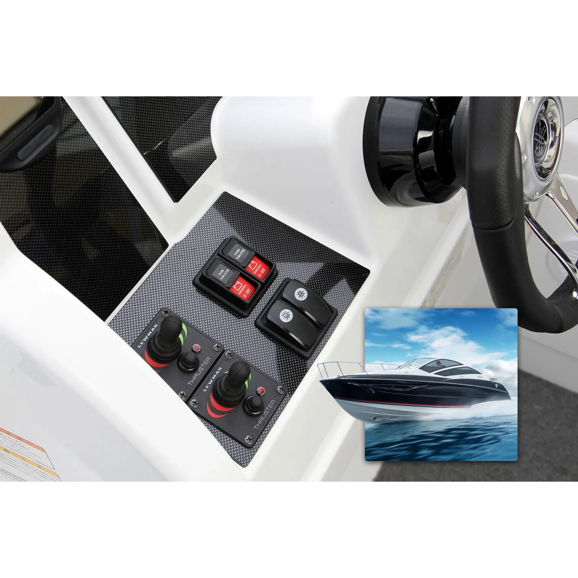 Blue Sea Systems SPDT Remote Control Contura Switch, 20A, IP67, Red Actuator — Quality Boat Parts