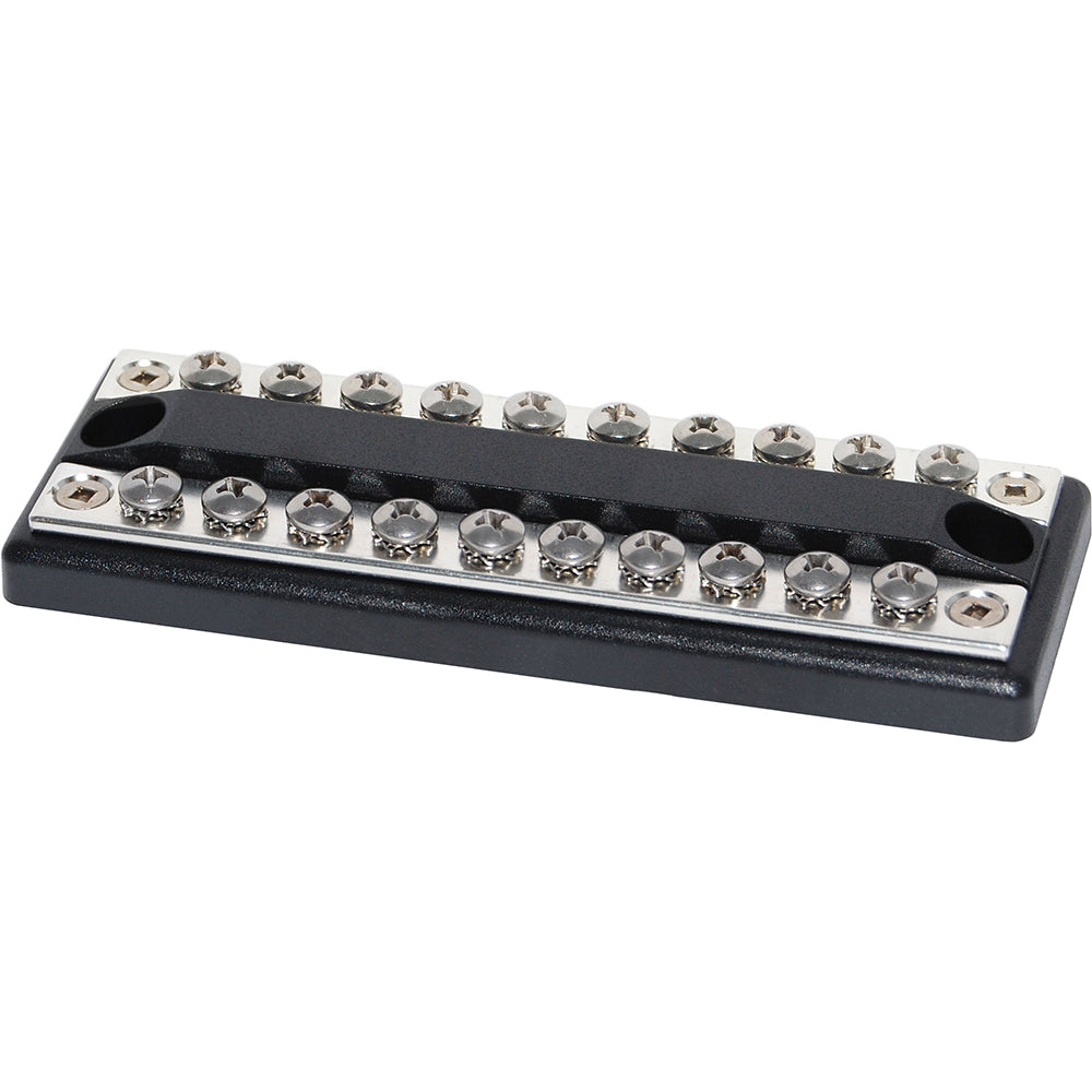 Blue Sea Systems DualBus Common BusBar, 100A, 300V AC, 48V DC, #8-32 Screw Terminals, Tin-Plated Copper — Quality Boat Parts