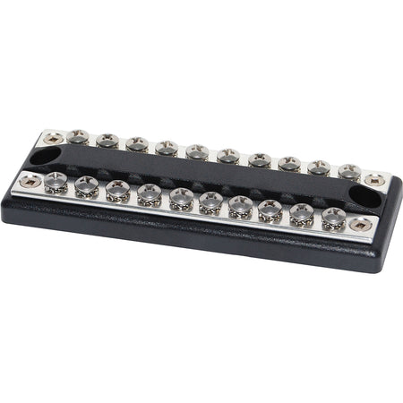 Blue Sea Systems DualBus Common BusBar, 100A, 300V AC, 48V DC, #8-32 Screw Terminals, Tin-Plated Copper — Quality Boat Parts