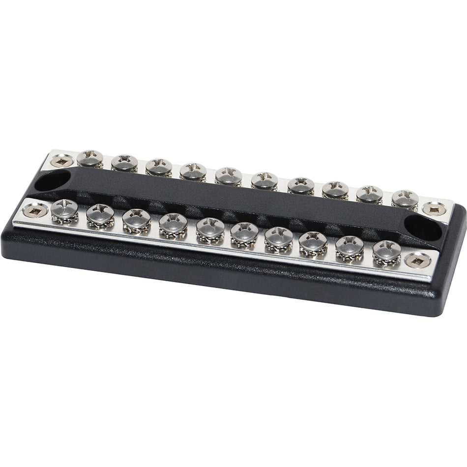 Blue Sea Systems DualBus Common BusBar, 100A, 300V AC, 48V DC, #8-32 Screw Terminals, Tin-Plated Copper — Quality Boat Parts