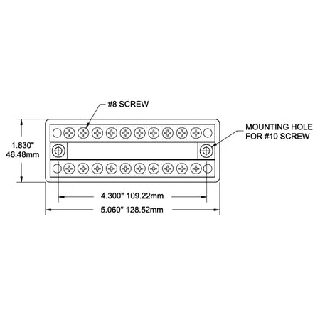 Blue Sea Systems DualBus Common BusBar, 100A, 300V AC, 48V DC, #8-32 Screw Terminals, Tin-Plated Copper — Quality Boat Parts