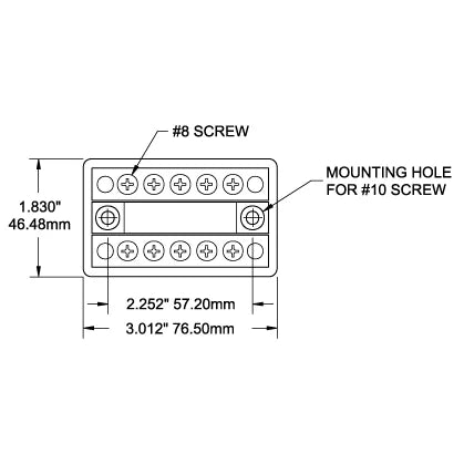 Blue Sea Systems DualBus Common BusBar, 100A, 300V AC, 48V DC, #8-32 Screw Terminals, Tin-Plated Copper — Quality Boat Parts