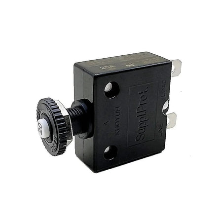 Blue Sea Systems Push Button Reset Only Quick Connect Circuit Breaker, 32V DC, Panel Mount, Thermal Trip, Ignition Protected — Quality Boat Parts