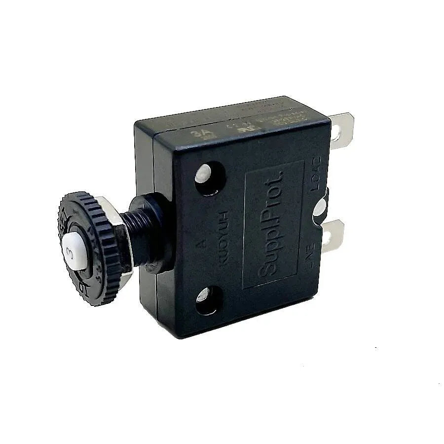 Blue Sea Systems Push Button Reset Only Quick Connect Circuit Breaker, 32V DC, Panel Mount, Thermal Trip, Ignition Protected — Quality Boat Parts