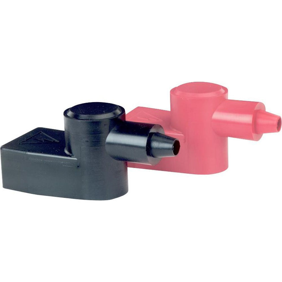 Blue Sea Systems Standard CableCap Battery Terminal Caps, For Marine Adapter Terminals, PVC, Red/Black Pair — Quality Boat Parts