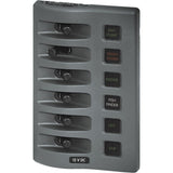 Blue Sea Systems WeatherDeck Waterproof Fuse Panel, 12V DC, IP67, ATO/ATC, Gray Panel — Quality Boat Parts