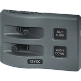 Blue Sea Systems WeatherDeck Waterproof Switch Only Panel, 12V/24V DC, IP67, 15A per Circuit — Quality Boat Parts