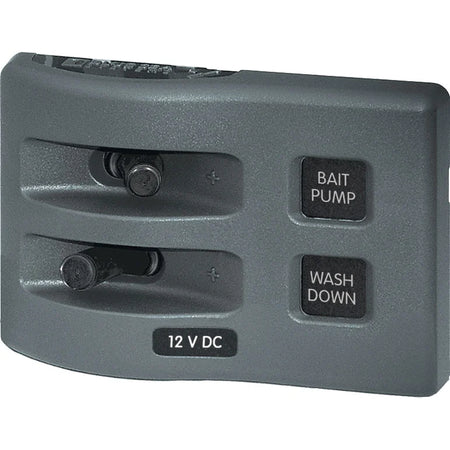 Blue Sea Systems WeatherDeck Waterproof Switch Only Panel, 12V/24V DC, IP67, 15A per Circuit — Quality Boat Parts