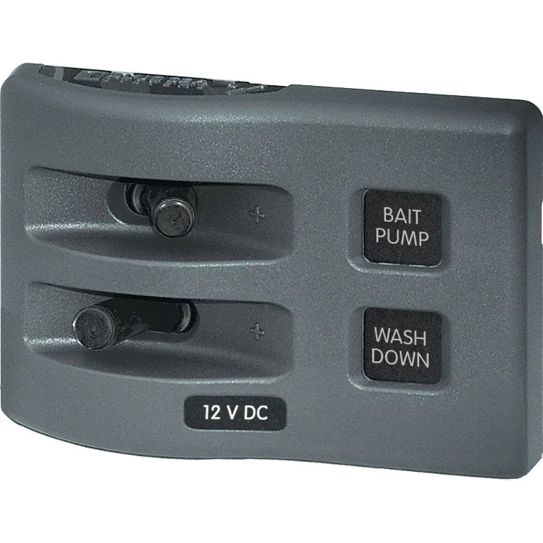 Blue Sea Systems WeatherDeck Waterproof Switch Only Panel, 12V/24V DC, IP67, 15A per Circuit — Quality Boat Parts
