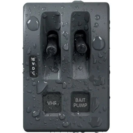 Blue Sea Systems WeatherDeck Waterproof Switch Only Panel, 12V/24V DC, IP67, 15A per Circuit — Quality Boat Parts
