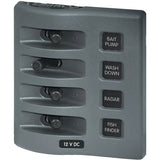 Blue Sea Systems WeatherDeck Waterproof Switch Only Panel, 12V/24V DC, IP67, 15A per Circuit — Quality Boat Parts