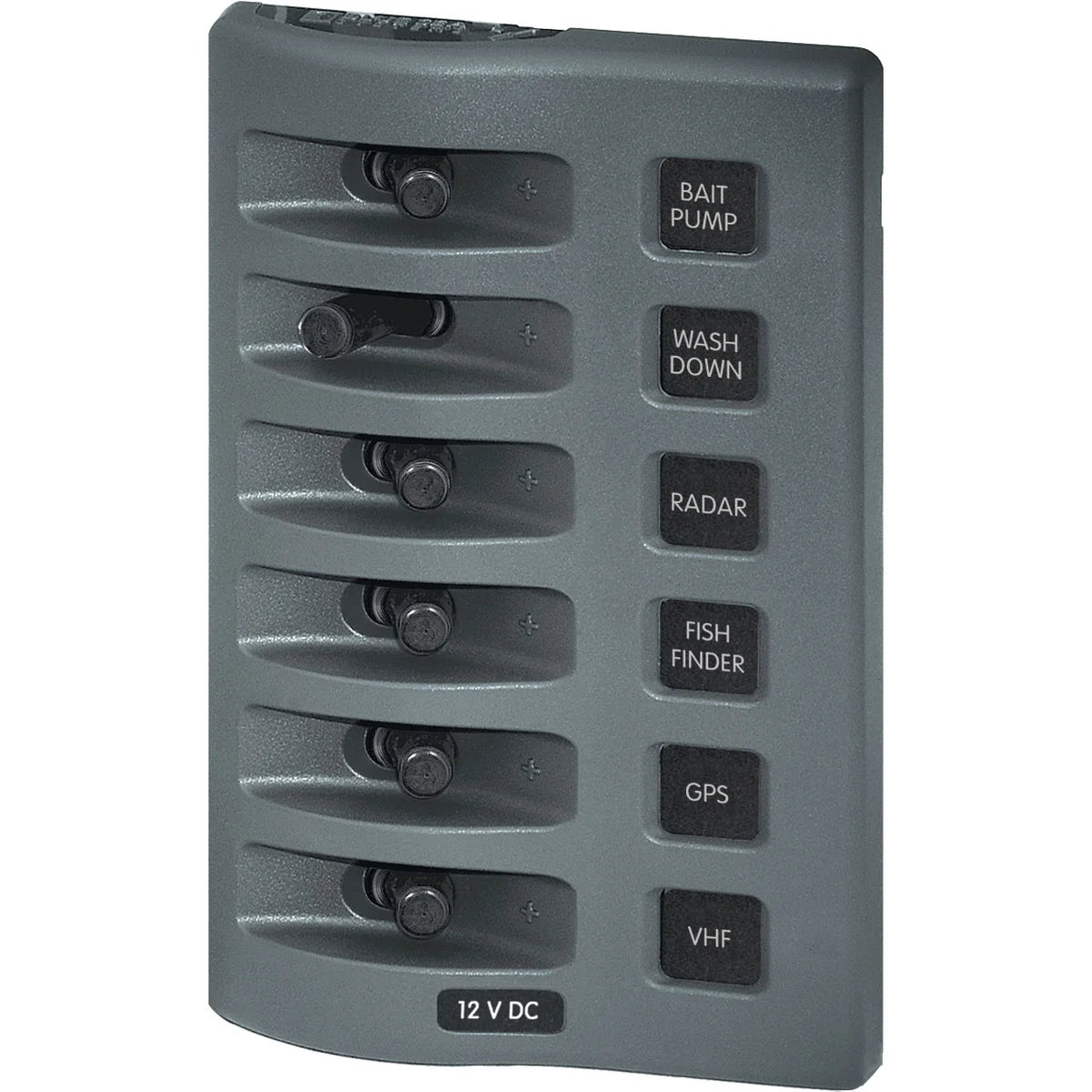 Blue Sea Systems WeatherDeck Waterproof Switch Only Panel, 12V/24V DC, IP67, 15A per Circuit — Quality Boat Parts