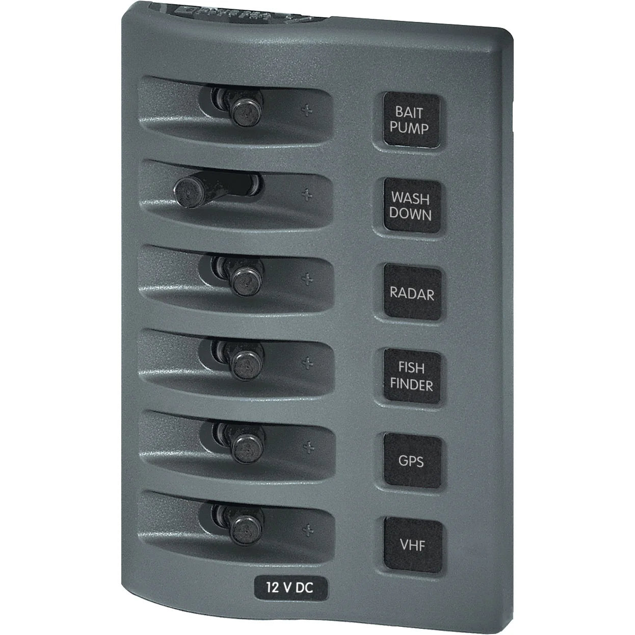Blue Sea Systems WeatherDeck Waterproof Switch Only Panel, 12V/24V DC, IP67, 15A per Circuit — Quality Boat Parts