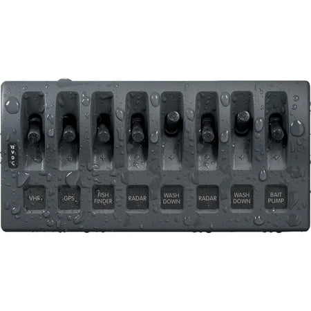 Blue Sea Systems WeatherDeck Waterproof Switch Only Panel, 12V/24V DC, IP67, 15A per Circuit — Quality Boat Parts