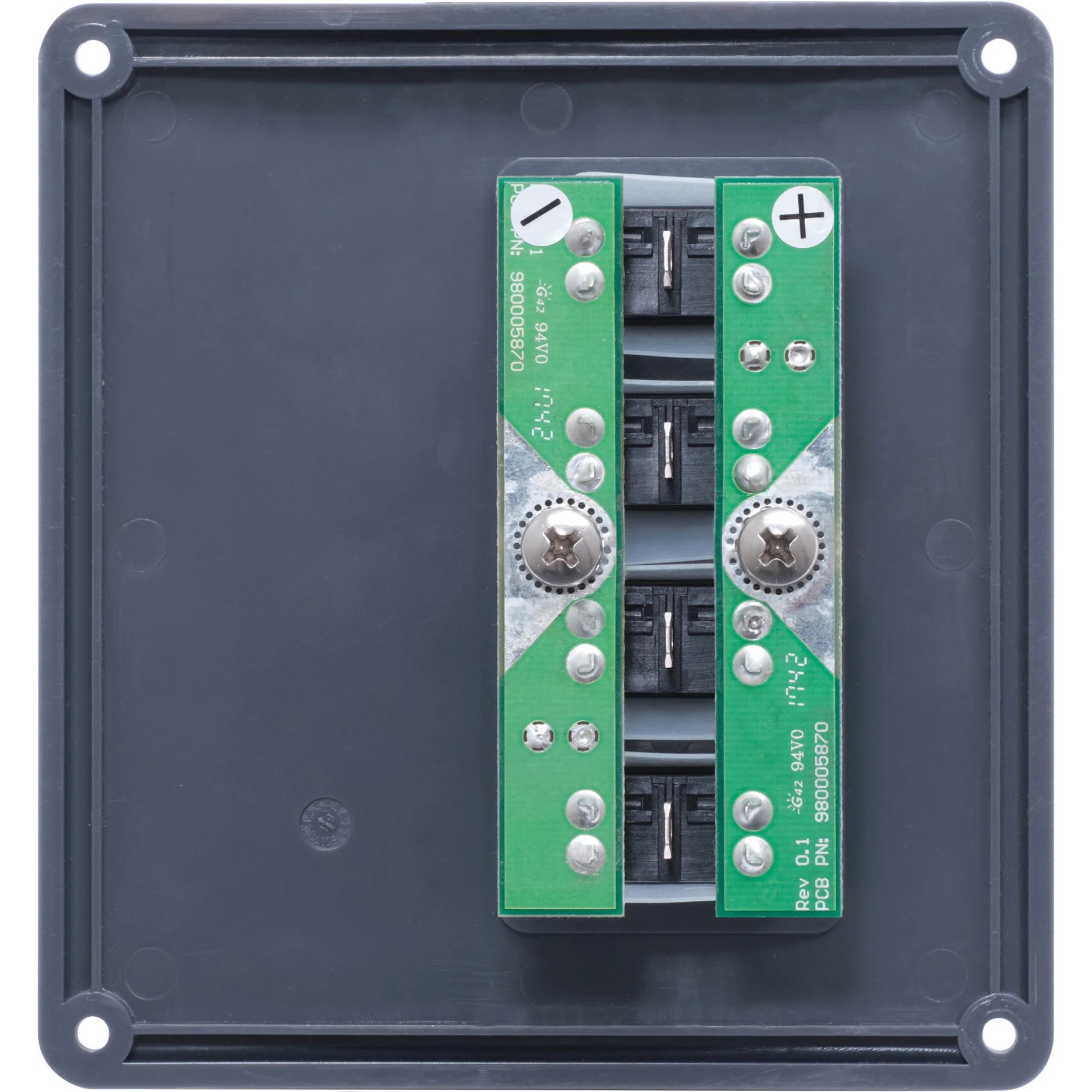 Blue Sea Systems Water-Resistant Circuit Breaker Switch Panel, 12V DC, Illuminated 15A Breakers, Exposed Mount — Quality Boat Parts
