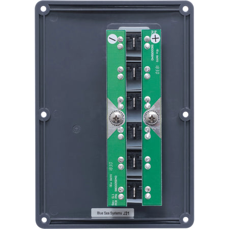 Blue Sea Systems Water-Resistant Circuit Breaker Switch Panel, 12V DC, Illuminated 15A Breakers, Exposed Mount — Quality Boat Parts