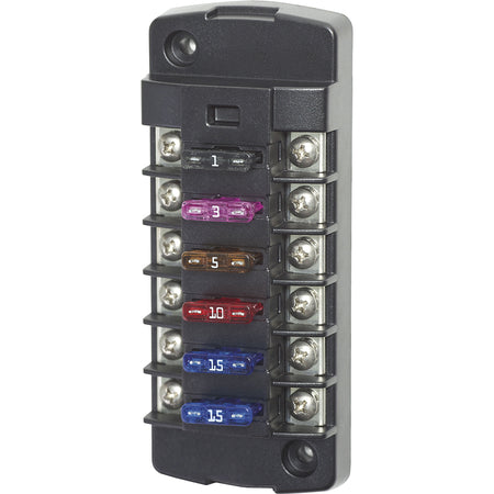 Blue Sea Systems ST Blade Fuse Block, 6 Independent Circuits, 32V DC, ATO/ATC — Quality Boat Parts