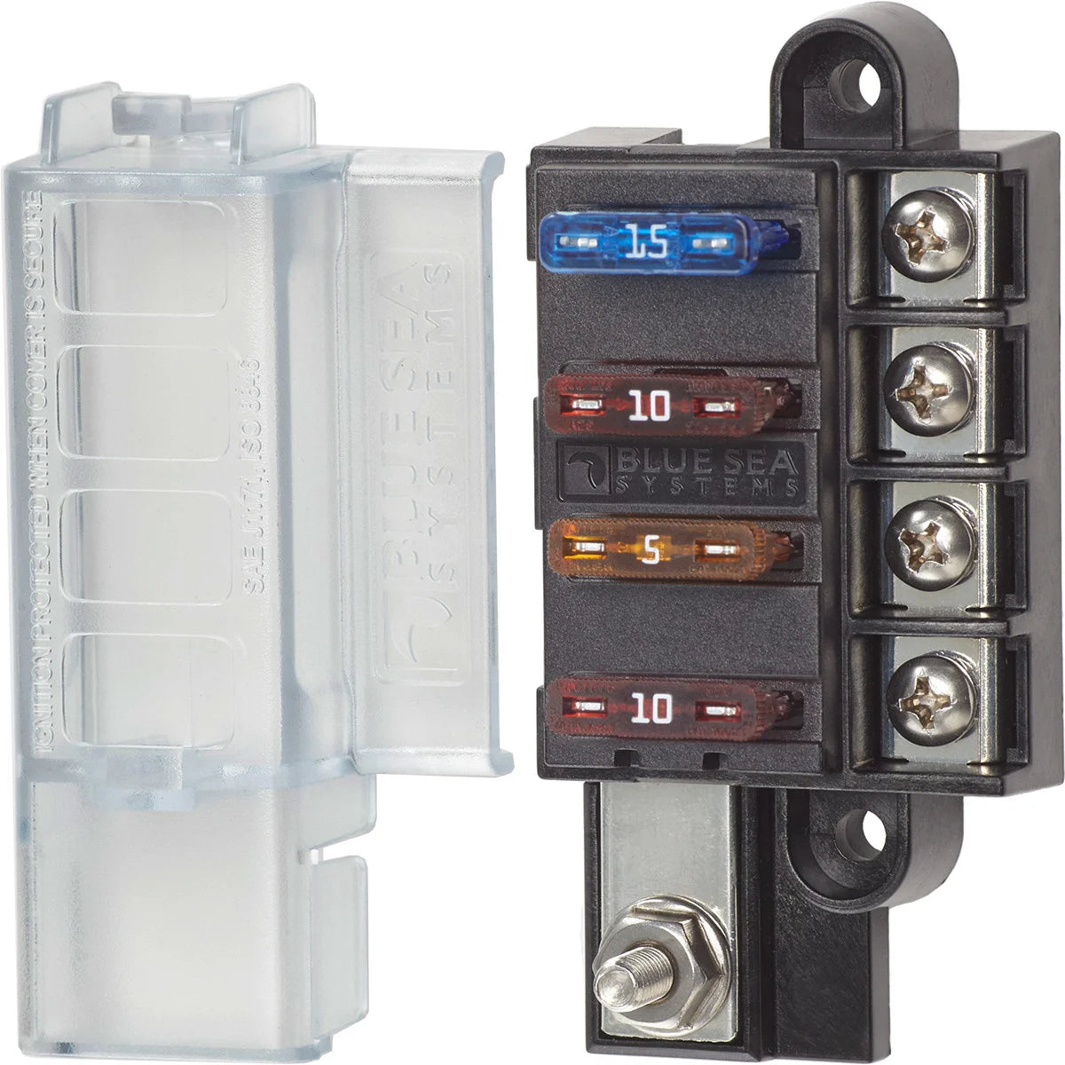 Blue Sea Systems ST Blade Compact Fuse Block, 100A, 32V DC, ATO/ATC — Quality Boat Parts