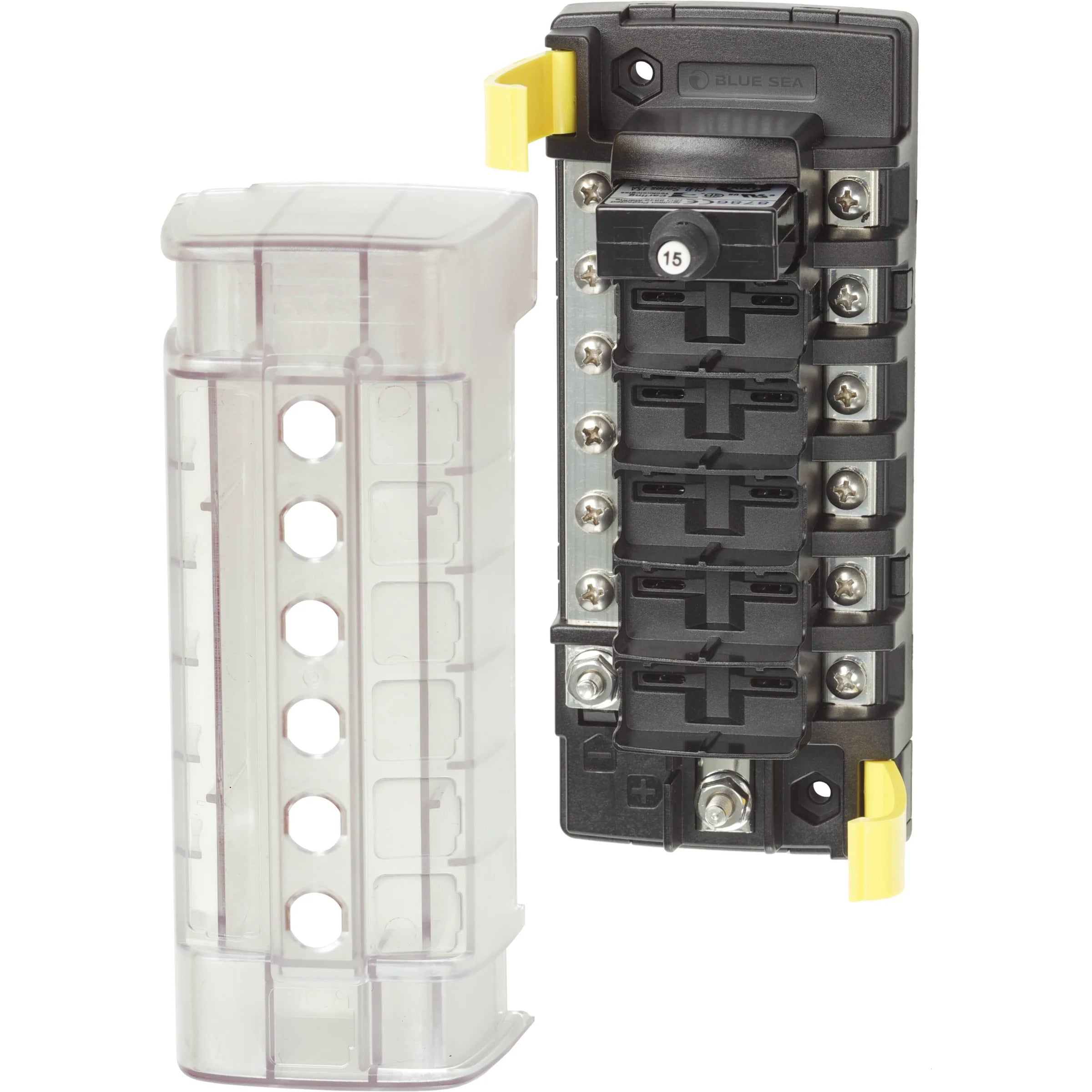 Blue Sea Systems ST CLB Circuit Breaker Block, 32V DC, Surface Mount, Tin-Plated Copper Busses — Quality Boat Parts
