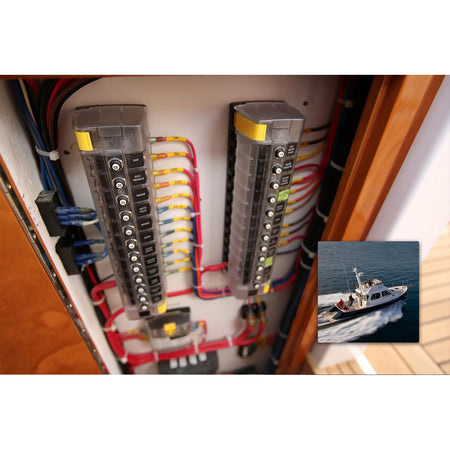 Blue Sea Systems ST CLB Circuit Breaker Block, 32V DC, Surface Mount, Tin-Plated Copper Busses — Quality Boat Parts