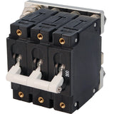 Blue Sea Systems C-Series White Toggle Circuit Breaker, Triple Pole, Magnetic Hydraulic Trip Free, 65V DC — Quality Boat Parts