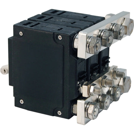 Blue Sea Systems C-Series White Toggle Circuit Breaker, Triple Pole, Magnetic Hydraulic Trip Free, 65V DC — Quality Boat Parts