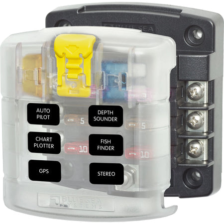 Blue Sea Systems ST Blade Fuse Block, ATO/ATC, 32V DC, Screw Terminal — Quality Boat Parts
