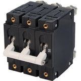 Blue Sea Systems C-Series Toggle Circuit Breaker, Triple Pole, 120/240V AC, 80V DC, White Actuator — Quality Boat Parts