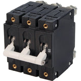 Blue Sea Systems C-Series Toggle Circuit Breaker, Triple Pole, 120/240V AC, 80V DC, White Actuator — Quality Boat Parts