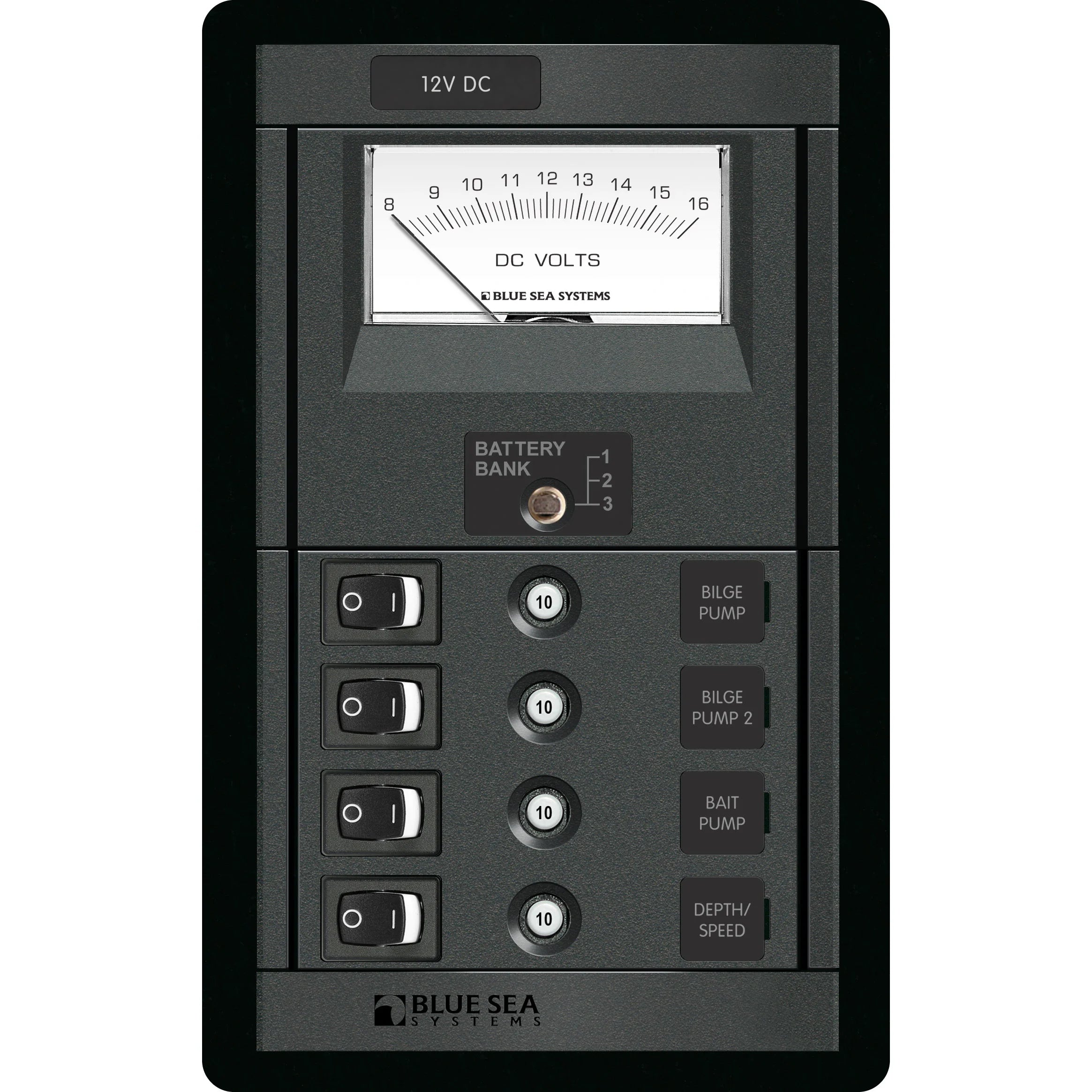 Blue Sea Systems 360 Series Switch CLB Panel, 12V DC — Quality Boat Parts