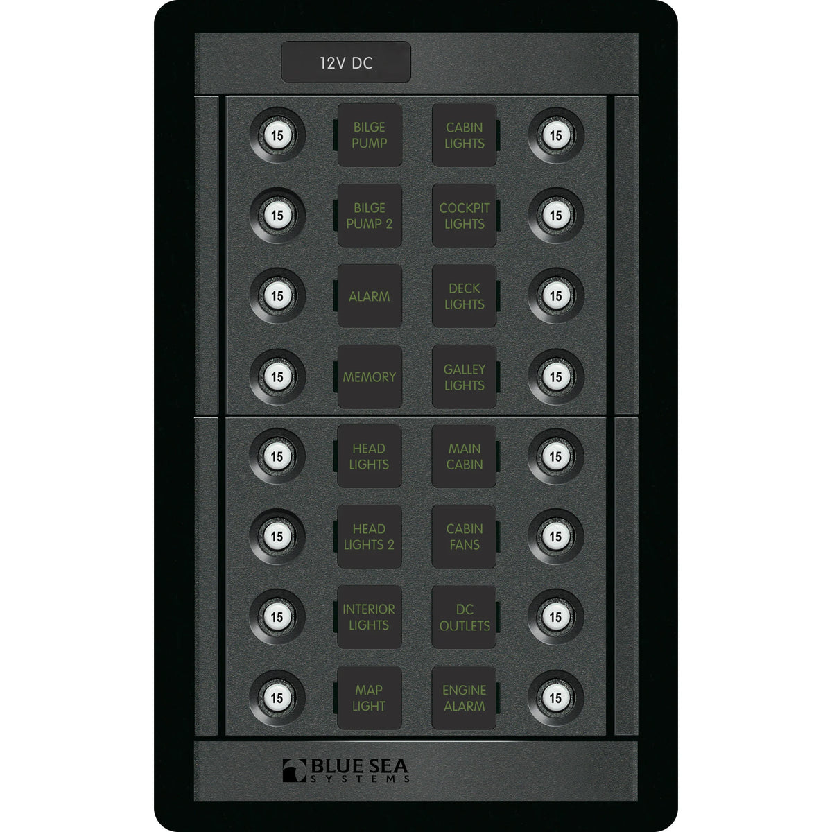 Blue Sea Systems 360 Series DC CLB Circuit Breaker Panel, 12/24V DC — Quality Boat Parts