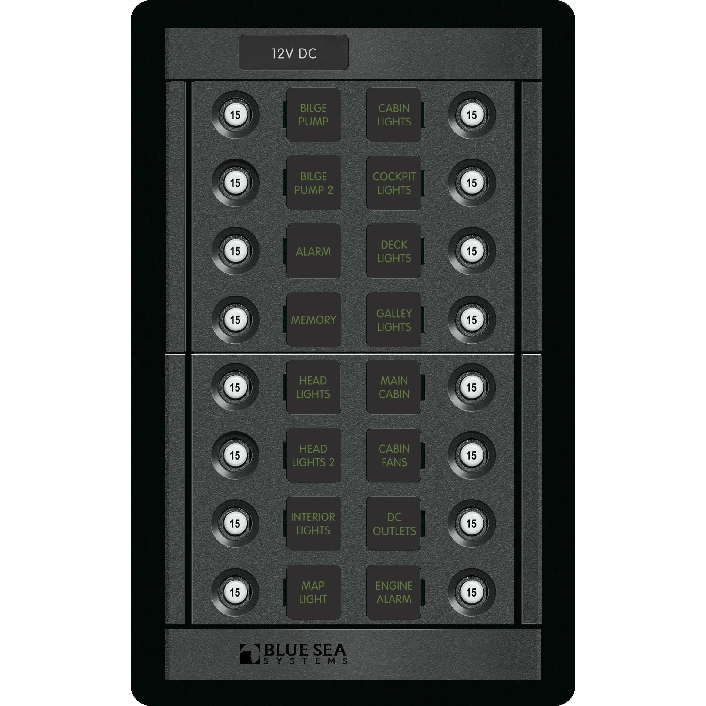 Blue Sea Systems 360 Series DC CLB Circuit Breaker Panel, 12/24V DC — Quality Boat Parts