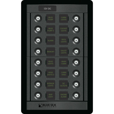 Blue Sea Systems 360 Series DC CLB Circuit Breaker Panel, 12/24V DC — Quality Boat Parts