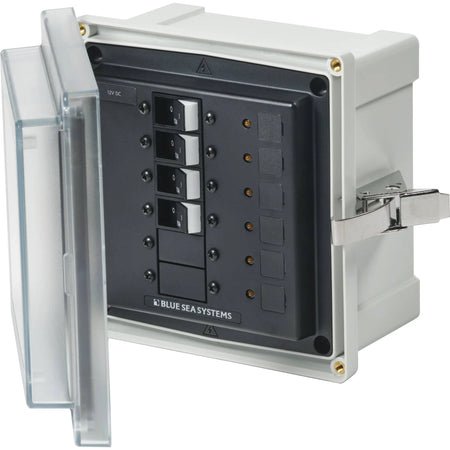 Blue Sea Systems SMS Surface Mount System Panel Enclosure, IP66, Glass-Filled Polycarbonate, Clear Cover, 6 x 6 x 4 in — Quality Boat Parts