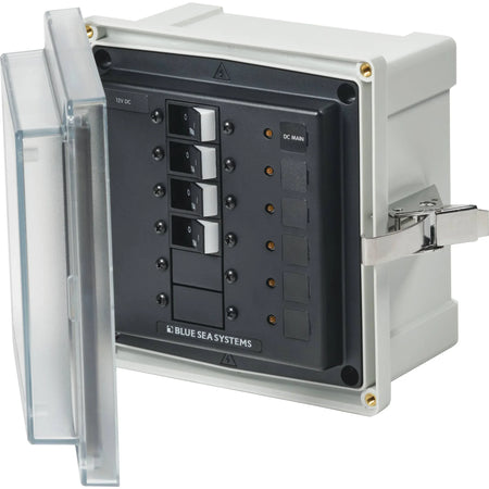 Blue Sea Systems SMS Surface Mount System Panel Enclosure, IP66, Glass-Filled Polycarbonate, Clear Cover, 6 x 6 x 4 in — Quality Boat Parts