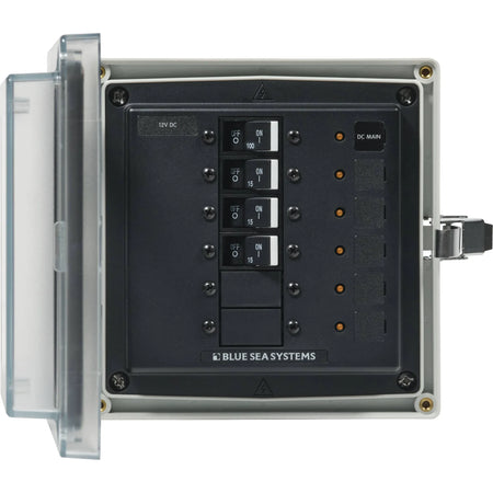 Blue Sea Systems SMS Surface Mount System Panel Enclosure, IP66, Glass-Filled Polycarbonate, Clear Cover, 6 x 6 x 4 in — Quality Boat Parts