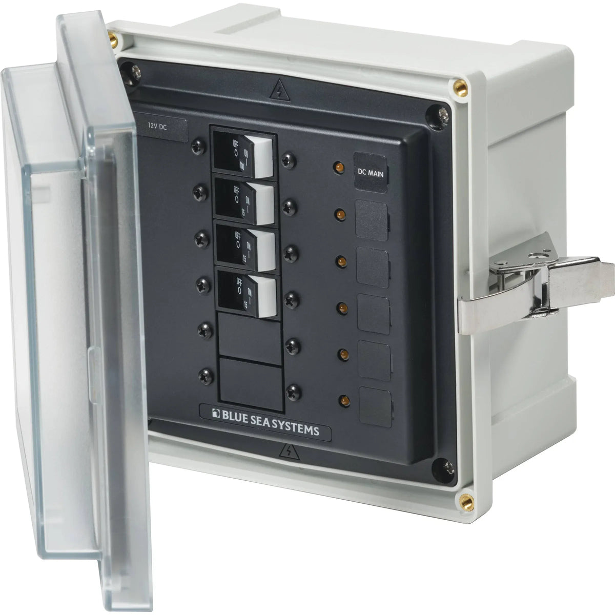 Blue Sea Systems SMS Surface Mount System Panel Enclosure, IP66, Glass-Filled Polycarbonate, Clear Cover, 6 x 6 x 4 in — Quality Boat Parts