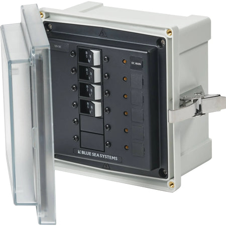 Blue Sea Systems SMS Surface Mount System Panel Enclosure, IP66, Glass-Filled Polycarbonate, Clear Cover, 6 x 6 x 4 in — Quality Boat Parts