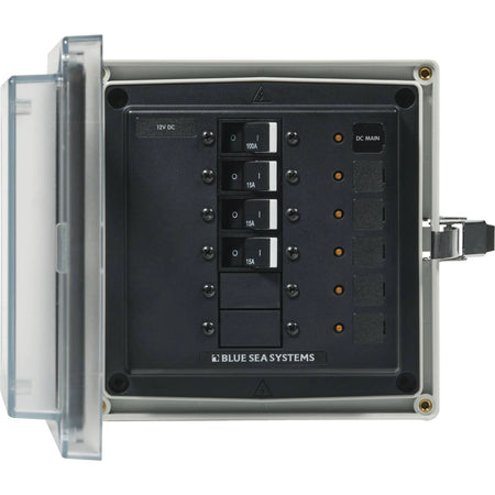 Blue Sea Systems SMS Surface Mount System Panel Enclosure, IP66, Glass-Filled Polycarbonate, Clear Cover, 6 x 6 x 4 in — Quality Boat Parts