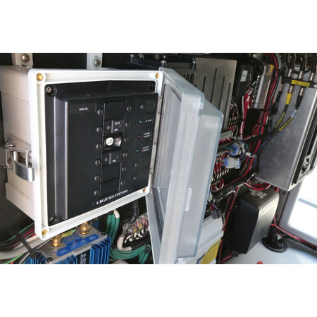 Blue Sea Systems SMS Surface Mount System Panel Enclosure, IP66, Glass-Filled Polycarbonate, Clear Cover, 6 x 6 x 4 in — Quality Boat Parts