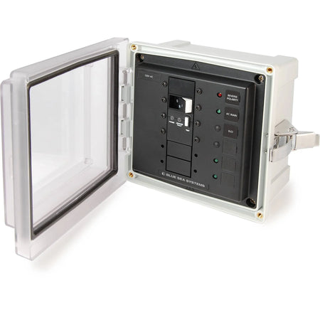 Blue Sea Systems SMS Surface Mount System Panel Enclosure, IP66, Glass-Filled Polycarbonate, Clear Cover, 6 x 6 x 4 in — Quality Boat Parts