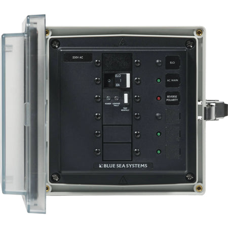 Blue Sea Systems SMS Surface Mount System Panel Enclosure, IP66, Glass-Filled Polycarbonate, Clear Cover, 6 x 6 x 4 in — Quality Boat Parts